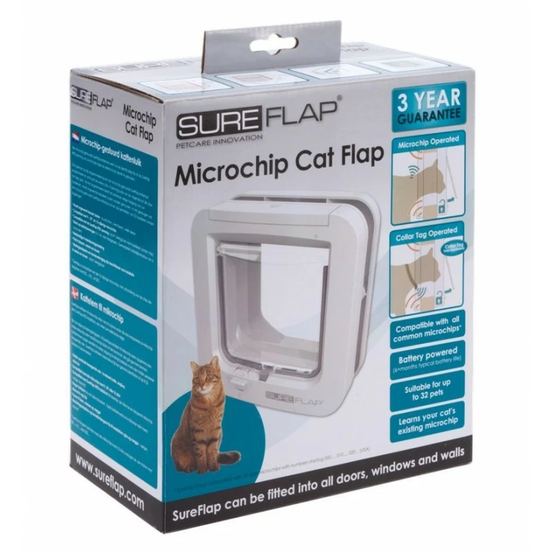 Microchip-gestuurde SureFlap Kattenluik En Huisdierluik 1 Microchip-gestuurde SureFlap Kattenluik En Huisdierluik